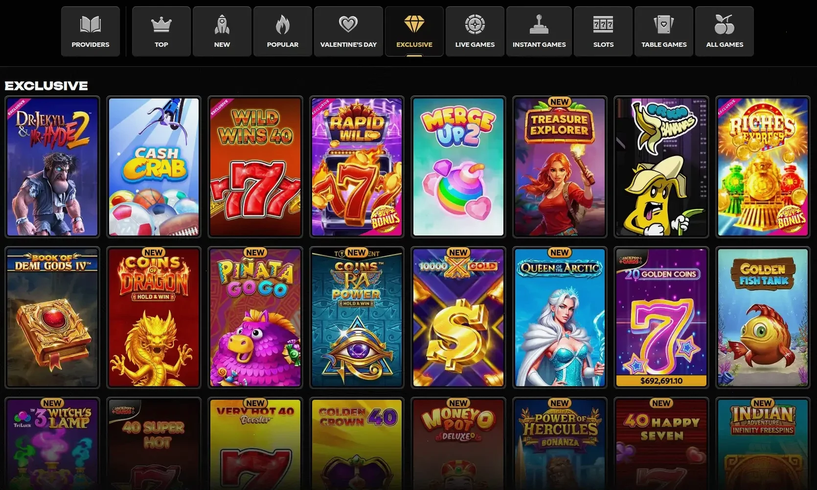 Игровой интерфейс онлайн казино ВинГрам